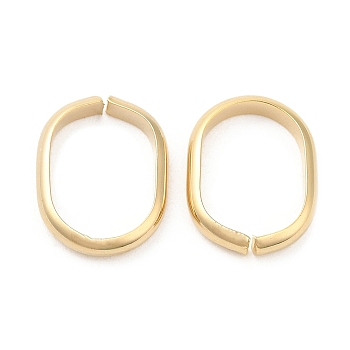 Brass Linking Rings, Quick Link Connector, Cadmium Free & Lead Free, Long-Lasting Plated, Oval, Real 24K Gold Plated, 12x9x2mm, Inner Diameter: 10x7mm