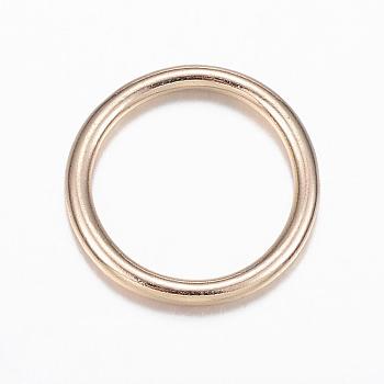 Alloy Welded Round Rings, Soldered Jump Rings, Closed Jump Rings, Lead Free & Cadmium Free & Nickel Free, Ring, Light Gold, 12 Gauge, 18.5x2mm, Inner Diameter: 15mm