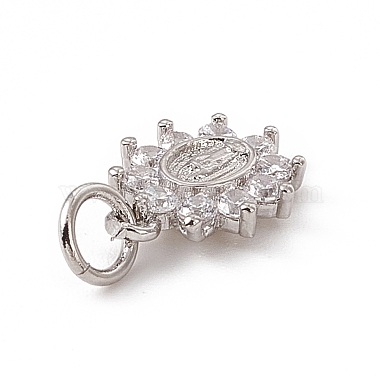 Brass Micro Pave Cubic Zirconia Charms(ZIRC-F132-36P)-3