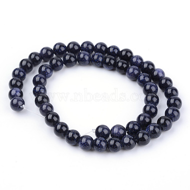 Chapelets de perles en pierre d'or bleue synthétique(X-G-Q462-4mm-28)-2