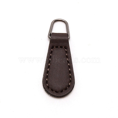 Coconut Brown Imitation Leather Zipper Sliders