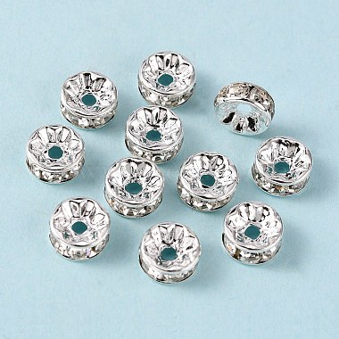Brass Grade A Rhinestone Spacer Beads(RSB038NF-01)-2