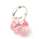 3D Resin Flower with Star Adjustable Ring(RJEW-JR00456)-6