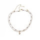 Natural White Jade & Crystal Beaded Necklaces(NJEW-JN04137)-1