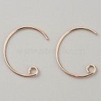 Brass Earring Hooks, Ear Wire, Golden, 19x18x1mm, Hole: 2.3mm(KK-WH0044-141C-G)