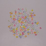 Transparent Plastic Open Link Rings, Quick Link Connector, for DIY Eyeglasses Chain, Oval, Mixed Color, 10x8x3mm, Inner Diameter: 6x3.5mm, about 500pcs/bag(KY-CJC0008-02)