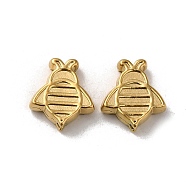 304 Stainless Steel Beads, Bees, Real 18K Gold Plated, 12.5x11x4mm, Hole: 1.2mm(STAS-I203-01A-G)