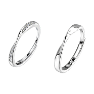 S925 Silver Mobius Couple Rings, Infinite Love Unique Design(SU1425)