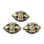 Tibetan Style Rack Plating Brass Bead, Long-Lasting Plated, Five-eyed Six-way Beads, Brushed Antique Bronze, 13x21.5x6mm, Hole: 3mm(KK-Q805-29AB)