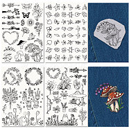 Non-Woven Embroidery Aid Drawing Sketch, Rectangle, Mixed Shapes, 297x210mmm, 4pcs/set(DIY-WH0538-014)