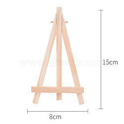 Folding Pine Wood Tabletop Easel,  Painting Display Easel, Bisque, 15x8cm(PW-WG36115-02)