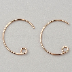 Brass Earring Hooks, Ear Wire, Golden, 19x18x1mm, Hole: 2.3mm(KK-WH0044-141C-G)