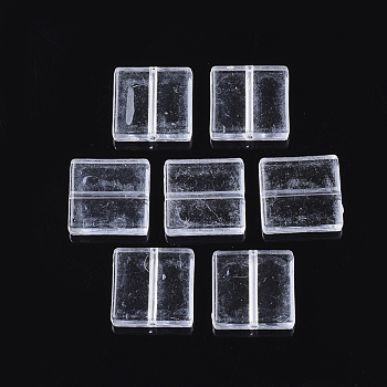 Transparent Acrylic Beads, Square, Clear, 16.5x16.5x4mm, Hole: 1.4mm, about 465pcs/500g