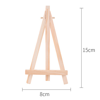 Folding Pine Wood Tabletop Easel,  Painting Display Easel, Bisque, 15x8cm