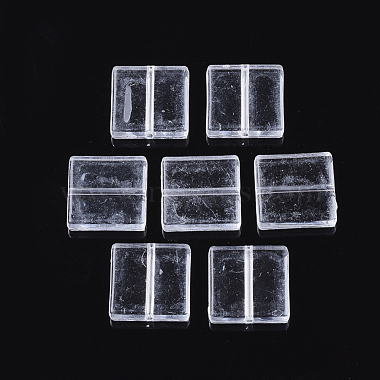 17mm Clear Square Acrylic Beads