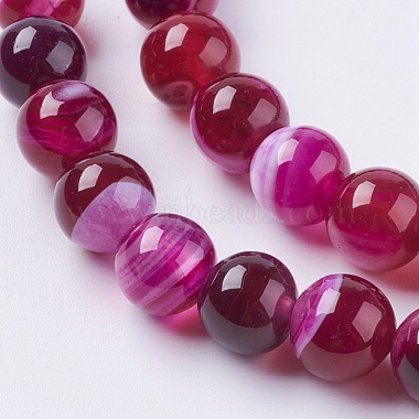 Natural Striped Agate/Banded Agate Beads Strands(G-G582-10mm-09)-3