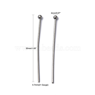 304 Stainless Steel Ball Head pins(X-STAS-R051-30mm)-5