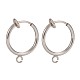 316 Surgical Stainless Steel Clip-on Hoop Earrings(STAS-S101-15mm-01P)-1