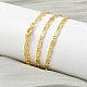 3MM Brass Textured Oval Link Chain Necklaces for Women(NJEW-K271-11G)-4