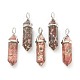 Natural Red Agate Pendants(G-M378-01P-A22)-1