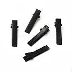 Iron Alligator Hair Clips Findings, Electrophoresis Black, 31x8x8mm(PHAR-E017-01A-EB)