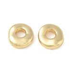 Brass European Beads, Large Hole Beads, Round Ring, Cadmium Free & Lead Free, Long-Lasting Plated, Real 18K Gold Plated, 11.5x11x4mm, Hole: 4mm(KK-CBAFC6C-02G)