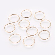 Iron Jump Rings, Open Jump Rings, Light Gold, 16x1.2mm, Inner Diameter: 13.5mm(IFIN-F150-05LG)