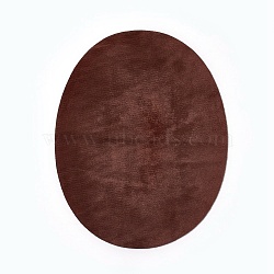 Flocky Cloth Fabric Appliques Iron On Patches, For Costume Accessories, Oval, Sienna, 140x110x0.5mm(DIY-WH0081-03H)