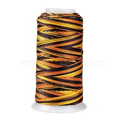 Segment Dyed Round Polyester Sewing Thread, for Hand & Machine Sewing, Tassel Embroidery, Gold, 12-Ply, 0.8mm, about 300m/roll(OCOR-Z001-B-08)