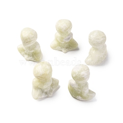 Natural New Jade Display Decorations, Home Decoration Supplies, Alien, 37~38x30~32x18~20mm(DJEW-P019-E04)