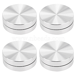 4Pcs Aluminum Turntable Base Table Tray, Stand Clay Baking Cake Turntable, Platinum, 29.5x11mm(FIND-GA0003-64)