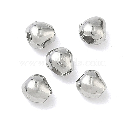 304 Stainless Steel Beads, Nuggets, Stainless Steel Color, 5x5x4mm, Hole: 1.6mm(STAS-D204-43P)