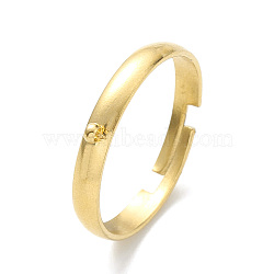 304 Stainless Steel Loop Ring Bases, Adjustable Finger Ring, Golden, 3x1mm, Hole: 1.2mm, Inner Diameter: 18mm(KK-I674-02G-A)