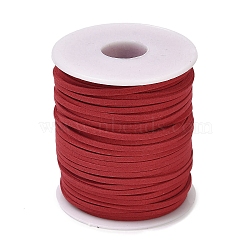 50 Yards Faux Suede Cord, Faux Suede Lace, for Jewelry Making, FireBrick, 2.5mm(LW-U001-01N)