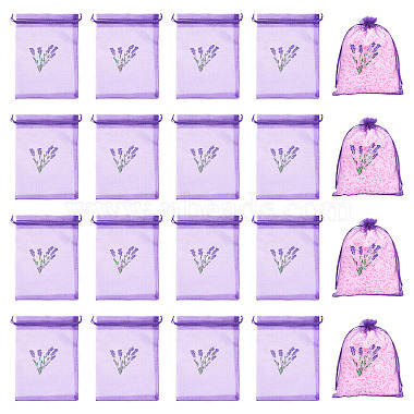 20Pcs Polyester Mesh Sachet Packing Drawstring Bgas(ABAG-TA0002-20A)-2