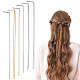 6Pcs 6 Styles Stainless Steel Punk Tassel Hair Clips Hair Extension Chain Clasps(MRMJ-NB0001-18)-1