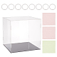 Rectangle Transparent Acrylic Minifigures Display Boxes with Black Base(ODIS-WH0030-50B)-1