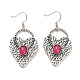 Heart with Ring Resin Dangle Earrings(EJEW-G370-07AS)-1