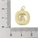 Rack Plating Brass Micro Pave Clear Cubic Zirconia Pendants(KK-E102-33G-A)-3