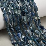 Natural Kyanite/Cyanite/Disthene Beads Strands, Nuggets, Tumbled Stone, 6.5~10.5x4~7x3~7mm, Hole: 1mm, 15.94''(40.5cm)(G-NH0072-D03-01)