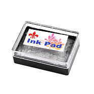 Ink Pad, for Wax Sealing, Scrapbooking, Silver, 57x40x19.8mm(DIY-R077-01)