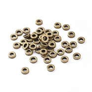 Tibetan Style Spacer Beads, Lead Free & Cadmium Free, Donut, Antique Bronze, 6x2mm, Hole: 2.5mm(LF0842Y-AB)