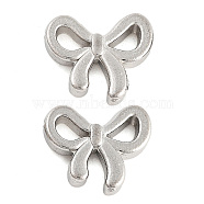 Non-Tarnish 304 Stainless Steel Cabochons, Bowknot, Stainless Steel Color, 9.5x10x2mm(STAS-L082-006P)