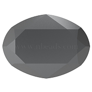 Preciosa&reg MAXIMA Crystal Fancy Stones, Czech Crystal, 435 12 601 Oval, Unfoiled, 23980 272 Hematite, 14x6mm(Y-PRC-FF14-23980-272)