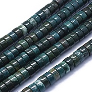 Natural Bloodstone Beads Strands, Heliotrope Stone Beads, Column, 9~10x5mm, Hole: 1.2mm, about 78pcs/strand, 15.7 inch(40cm)(G-K293-D01)