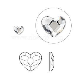 Austrian Crystal Rhinestone, 2808, Crystal Passions, Foil Back, Faceted Heart, 001_Crystal, 6x6x3mm(2808-6mm-001(F))