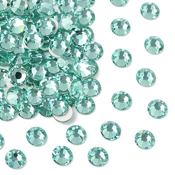 Preciosa&reg MAXIMA Crystal No Hotfix Flatback Stones, Czech Crystal, Dura Foiling, Round(438 11 615 Chaton Rose), 50005 Caribbean Sea, SS10(2.7~2.9mm)