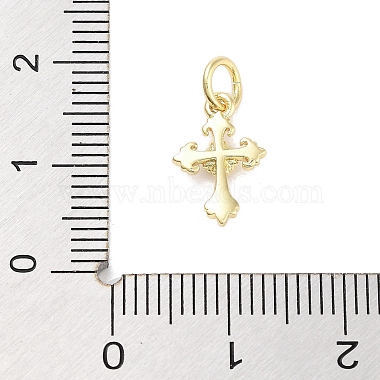 Rack Plating Brass Clear Cubic Zirconia Pendants(KK-M293-17G)-3