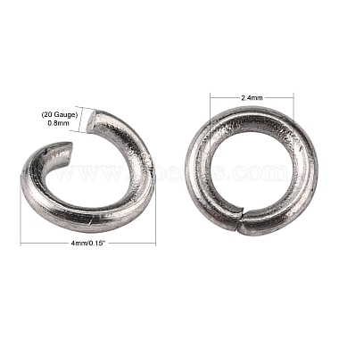 304 Stainless Steel Open Jump Rings(STAS-Q186-02-4x0.8mm)-2