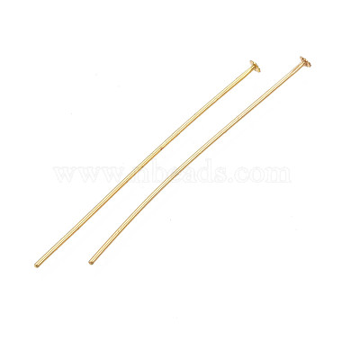 4.5cm Real 18K Gold Plated Brass Flat Head Pins